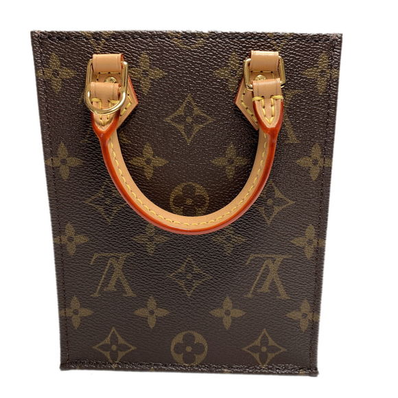 LOUIS VUITTON Petit Sac Plat Shoulder Handbag M442 Monogram Canvas - Picture 2 of 12